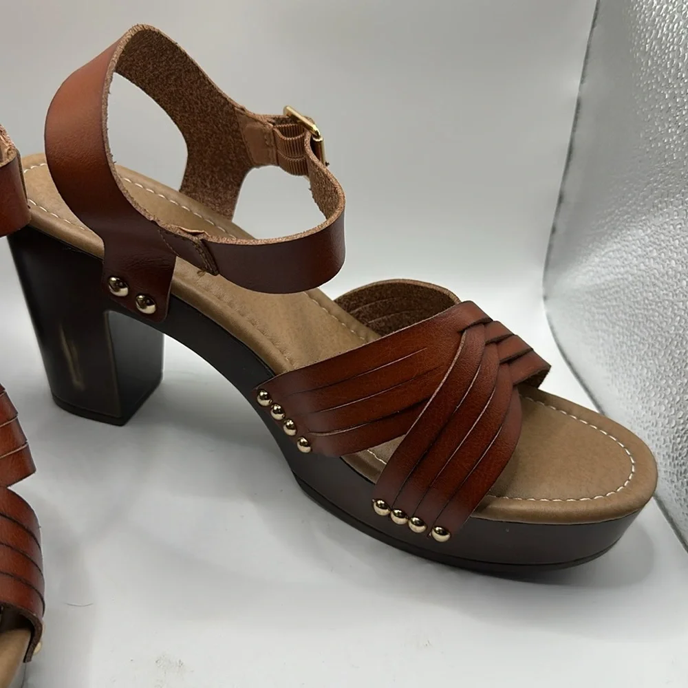 Brown Strappy Women's Sandals size 11